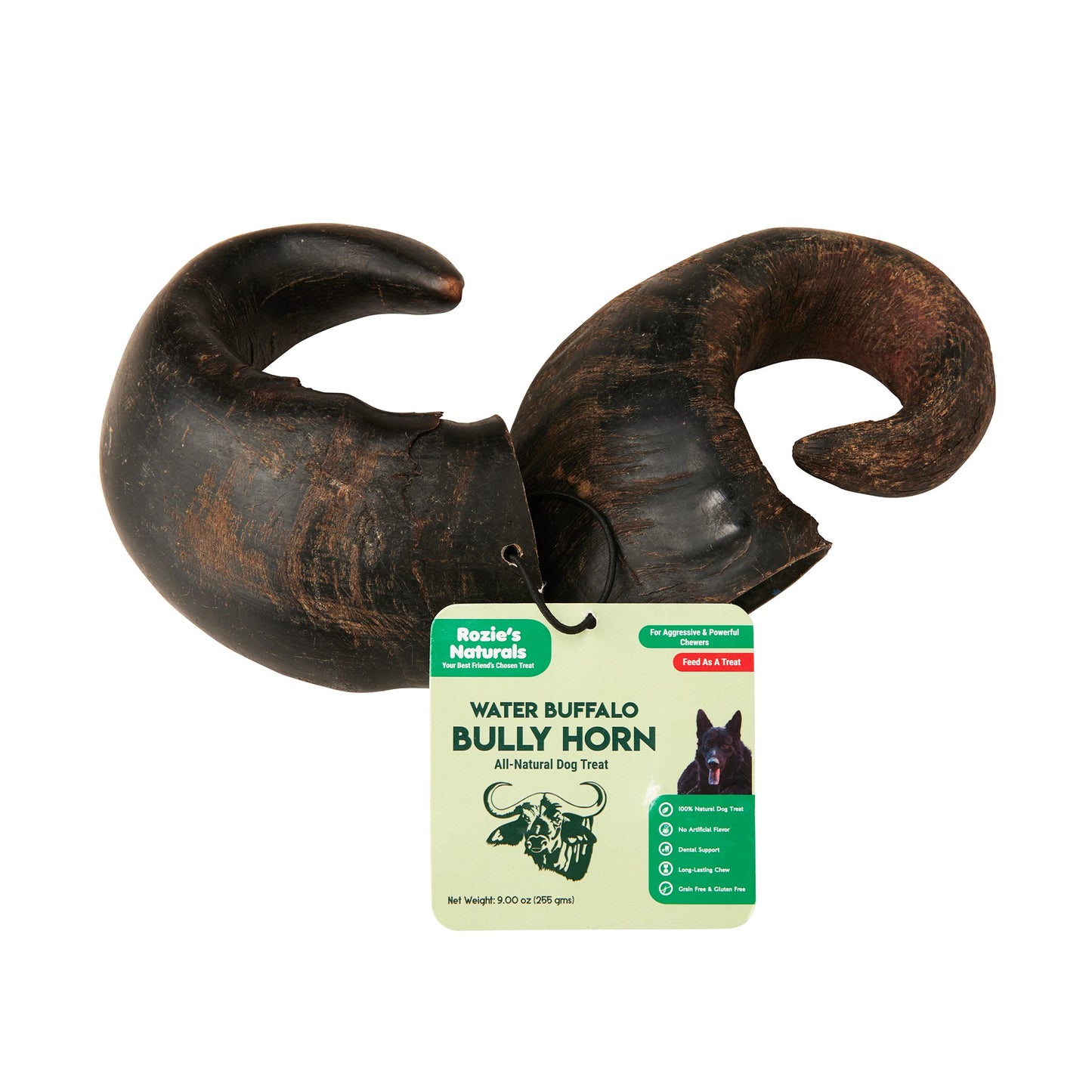 Water Buffalo Horn Dog Chews-2 Count-15 oz